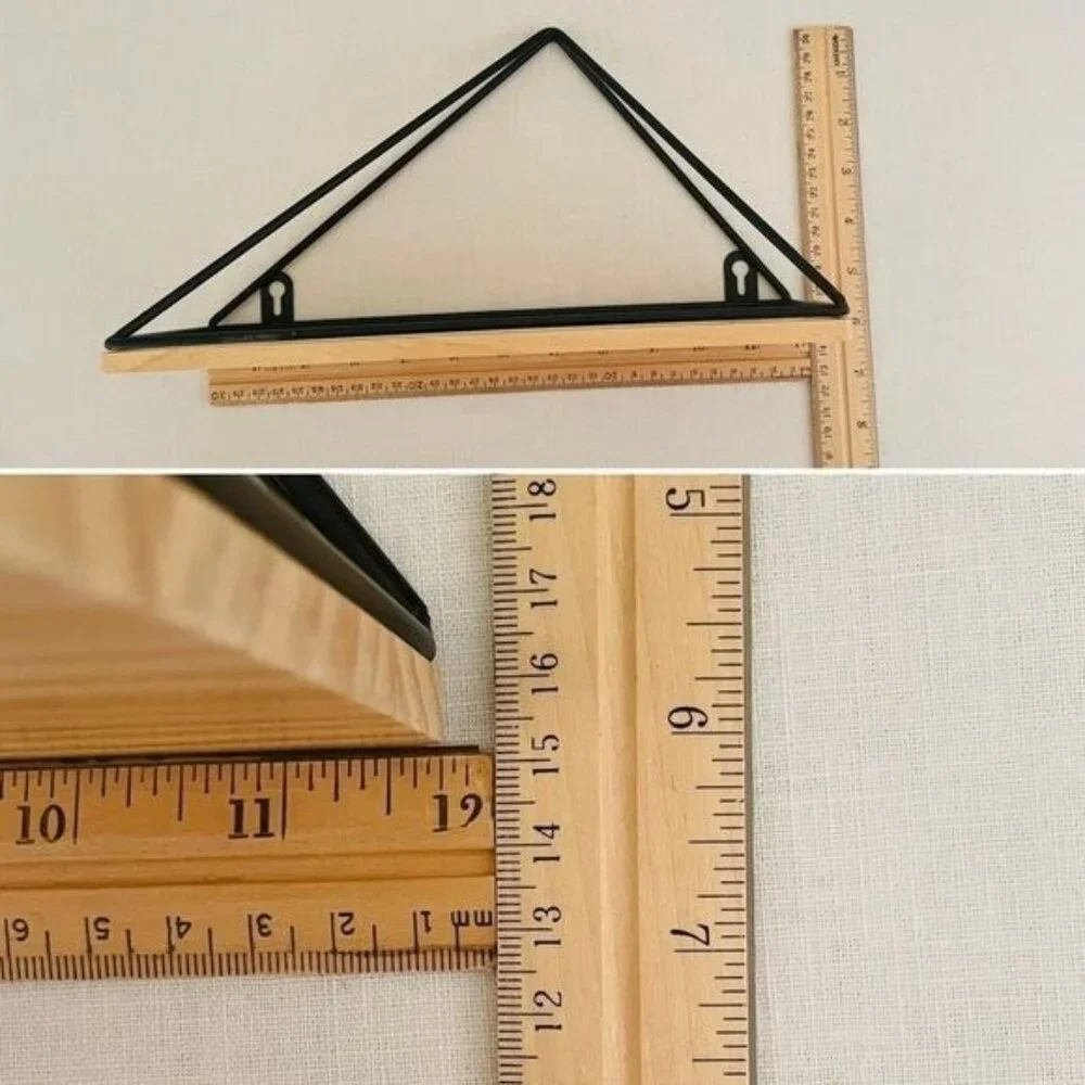 Short Stories Asymmetrical Wall Shelf w/Hardware to Hang Wood Floating